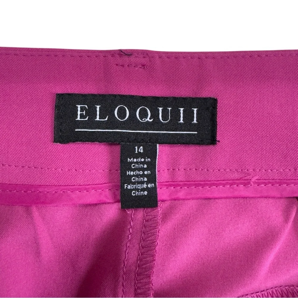 Eloquii Fuchsia Pink Wide Leg Dress Pants Women's Size 14